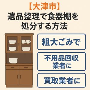 大津市】遺品整理で食器棚を処分する方法｜買取・廃棄の費用・流れ